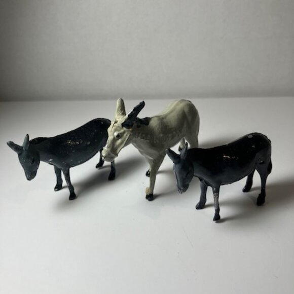 Mule and Donkey Metal Figurines Made in France 2"-1.5"‎ - Picture 1 of 6